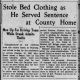 Archie Polston Stole Bed Clothing as He Served Sentence at County Home_16 Dec 1927