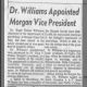 Dr Williams Appointed Morgan Vice-President _29 Oct 1971
