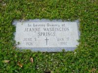 Findagrave  Jeanne Washington Springs