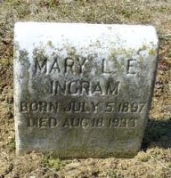 Findagrave  Mary L.E. Ingram