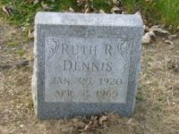Findagrave  Ruth R. Dennis
