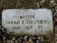 Findagrave  Sarah K. Jones Smothers