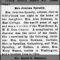 Newspapers.com - Carlisle Evening Herald - 24 Feb 1904 - Page 1 Obituary for Jemima Spradly