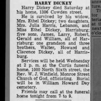 Newspapers.com - Harrisburg Telegraph - 4 Mar 1947 - Page 4 Obituary for HARRY DICKEY