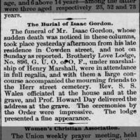 Newspapers.com - Harrisburg Telegraph - 4 Sep 1877 - Page 4 Burial of Isaac Gordon