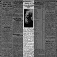 Newspapers.com - Harrisburg Telegraph - 6 Aug 1921 - Page 12 Obituary for CASSIUS M. BROWN (Aged 77)