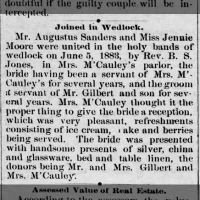 Newspapers.com - Harrisburg Telegraph - 7 Jun 1883 - Page 4 Sanders-Moore Wedding 1883