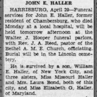 Newspapers.com - Public Opinion - 29 Apr 1936 - Page 2 Obituary for JOHN E. HALLER