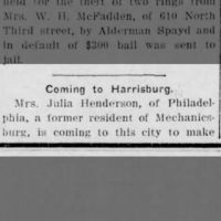 Newspapers.com - The Courier - 30 May 1909 - Page 3 Mrs Julia Genderson Moving to Harrisburg to Live with Rev James Stokes _30 M