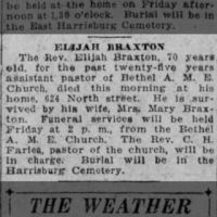 Newspapers.com - The Evening News - 11 Dec 1923 - Page 4 Obituary for ELIJAH BRAXTOX (Aged 70)