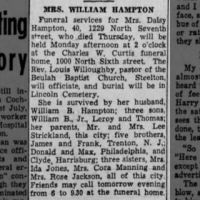 Newspapers.com - The Evening News - 15 Nov 1941 - Page 15 Obituary for  HAMPTON (Aged 40)