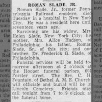 Newspapers.com - The Evening News - 18 Jul 1941 - Page 8 Obituary for ROMAN SLADE