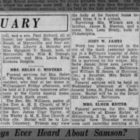 Newspapers.com - The Evening News - 24 Jan 1938 - Page 8 Full Obituary for Mrs Helen C. Winters_The Evening News_24 Jan 1938