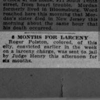 Newspapers.com - The Evening News - 30 Jun 1917 - Page 8 Roger Polston Sentenced 6 Months for Larceny_30 Jun 1917