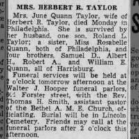 Newspapers.com - The Evening News - 9 Mar 1938 - Page 16 Obituary for June TAYLOR