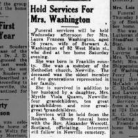 Newspapers.com - The Valley Times-Star - 31 Jan 1951 - Page 2 Obituary for Laura Frances Washington (Aged 76)