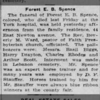 Newspapers.com - The York Daily - 17 Sep 1912 - Page 2 Obituary for Forest E. B. Spence