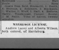 Newspapers.com - Harrisburg Telegraph - 23 Jan 1909 - Page 5 Marriage of Lacey / Wilson