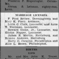 Newspapers.com - Lancaster New Era - 11 Apr 1934 - Page 3 Marriage of Martin / Andrews