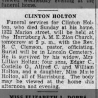Obituary for CLINTON HOLTON