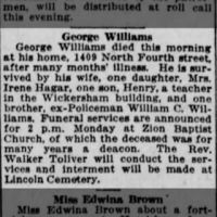 Obituary for George Williams