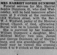 Obituary for HARRIET Sophie Dunmore