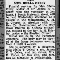 Obituary for IDELLA OXLEY