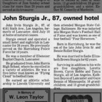 Obituary for John Irvin Sturgis (Aged 87)