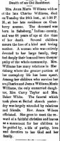 Obituary for Mrs Anna Marie Williams_The State Journal_01 Mar 1884