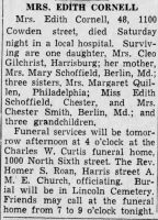 Obituary for Mrs. EDITH Cornell