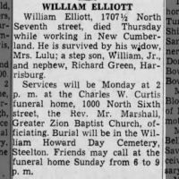 Obituary for WILLIAM ELLIOTT