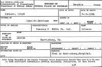 Pennsylvania, U.S., Veterans Burial Cards, 1777-2012