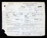 Pennsylvania, US, Birth Certificates, 1906-1911 - Betty E Blalock