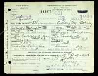 Pennsylvania, US, Birth Certificates, 1906-1913 - Charles Henry Dorsey I