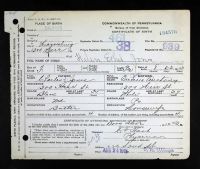 Pennsylvania, US, Birth Certificates, 1906-1913 - Helen E Jones