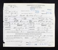 Pennsylvania, US, Birth Certificates, 1906-1913 - Lillie Williams
