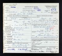 Pennsylvania, US, Death Certificates, 1906-1967 - John W Colston