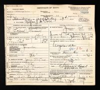 Pennsylvania, US, Death Certificates, 1906-1967 - Rufus Mccree