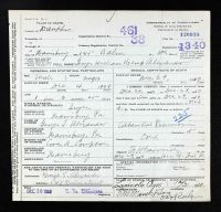 Pennsylvania, US, Death Certificates, 1906-1968 - Cora Alexander