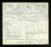 Pennsylvania, US, Death Certificates, 1906-1968 - Frank B Bolls I