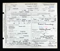 Pennsylvania, US, Death Certificates, 1906-1968 - Sarah Jones Williams