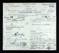 Pennsylvania, US, Death Certificates, 1906-1968 - Ueulah Manzellia Dickey
