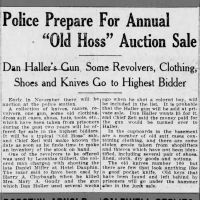 Police Prepare For Annual Old Hoss Auction Sale