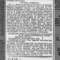 Sheriff's Sale of Property of Baker White Jr_08 Jan 1895