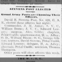 Stevens Post No. 520 G.A.R. Auter Burns Lowery Gibbs Dixon Gibson Stevens Crabb Thompson_6 Dec 1900