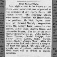 The Sixth Ward Social Club-Colored Residents_22 Jan 1902