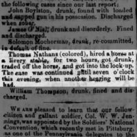 Thomas Nathans Hired A Horse Got Drunk and Sold It