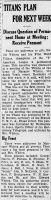 Titans Baseball Team Receives Pennant and Plan for Permanent Home_ 29 Nov 1926