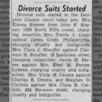 Treola I Grant Sues James Grant for Divorce_31 Mar 1944
