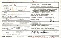 US, Headstone Applications for Military Veterans, 1925-1970 - Leo Grady Johnson
